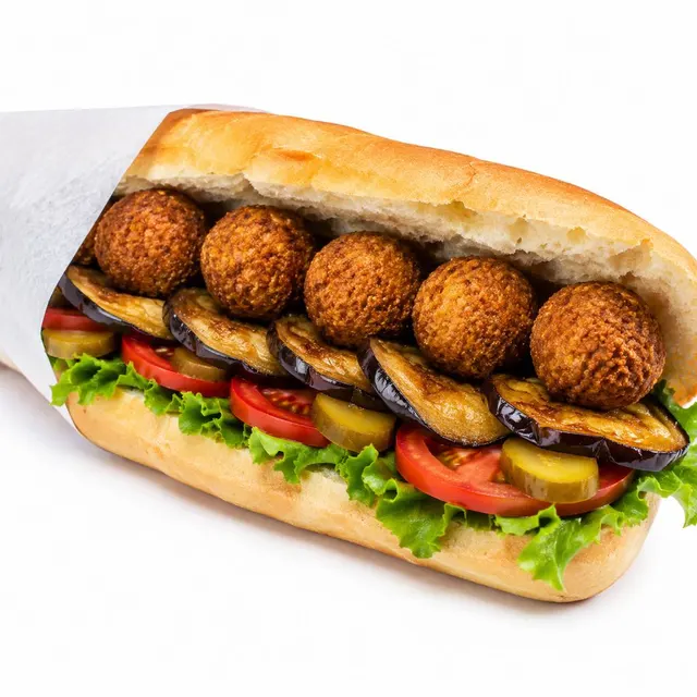 فلاجون(فلافل و بادمجان)